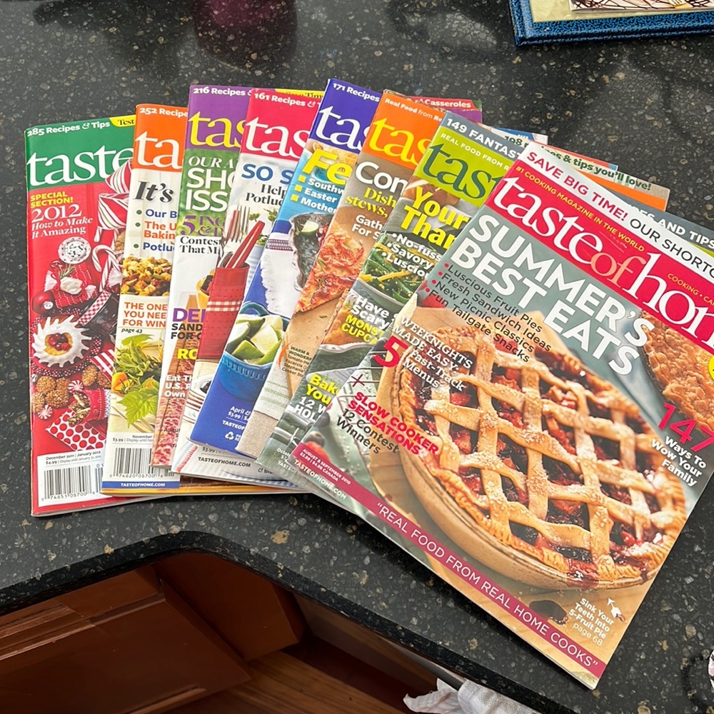 Vintage 2010 and 2011 Taste of Home magazines